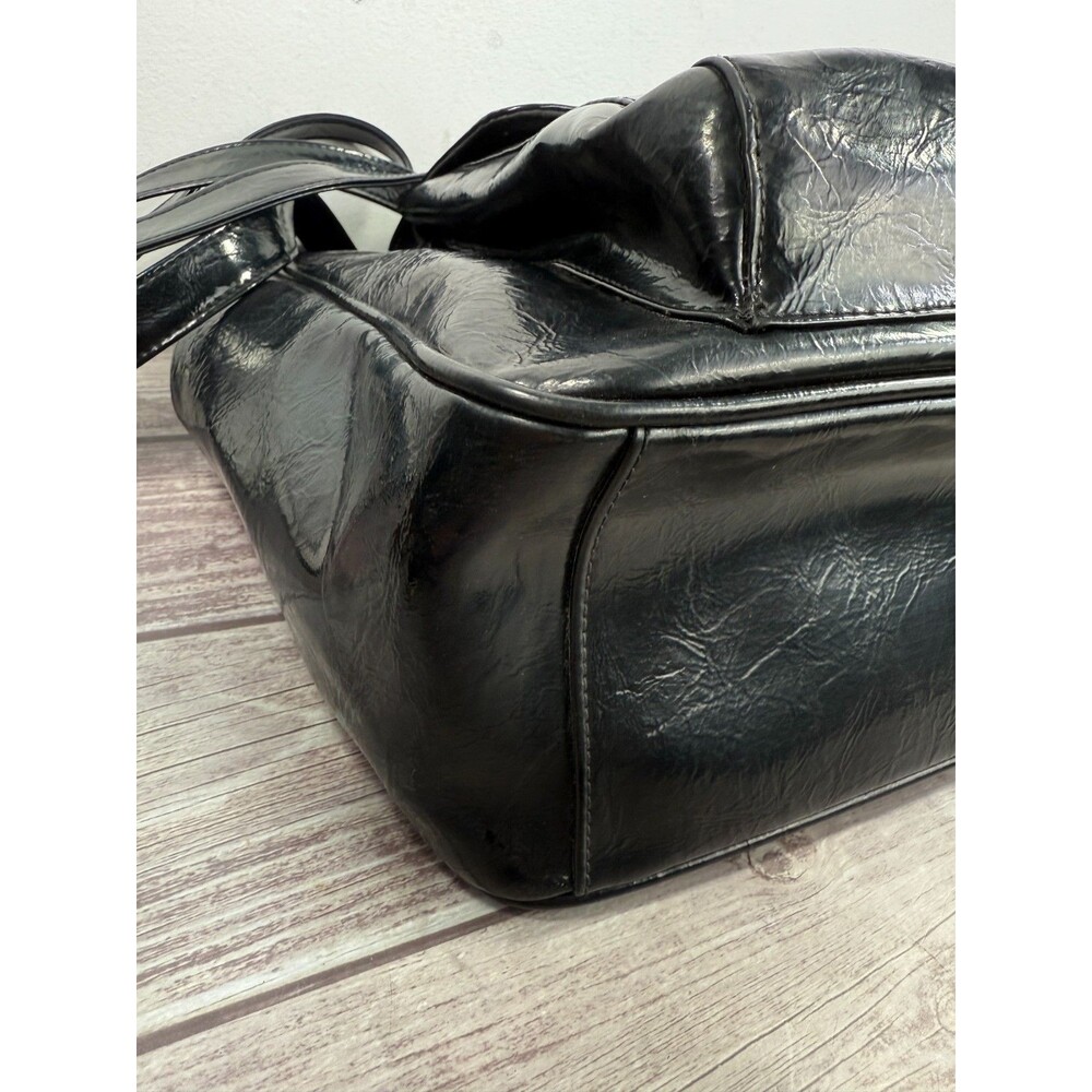 Vintage Black Leather Franchi Handbag Shoulder bag - Picture 13 of 16